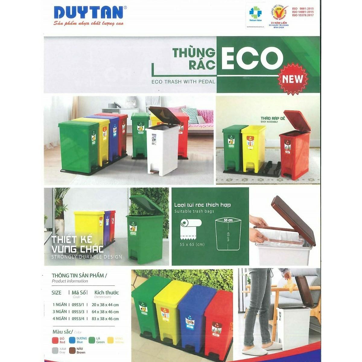 Thùng rác Duy Tân ECO bộ 3