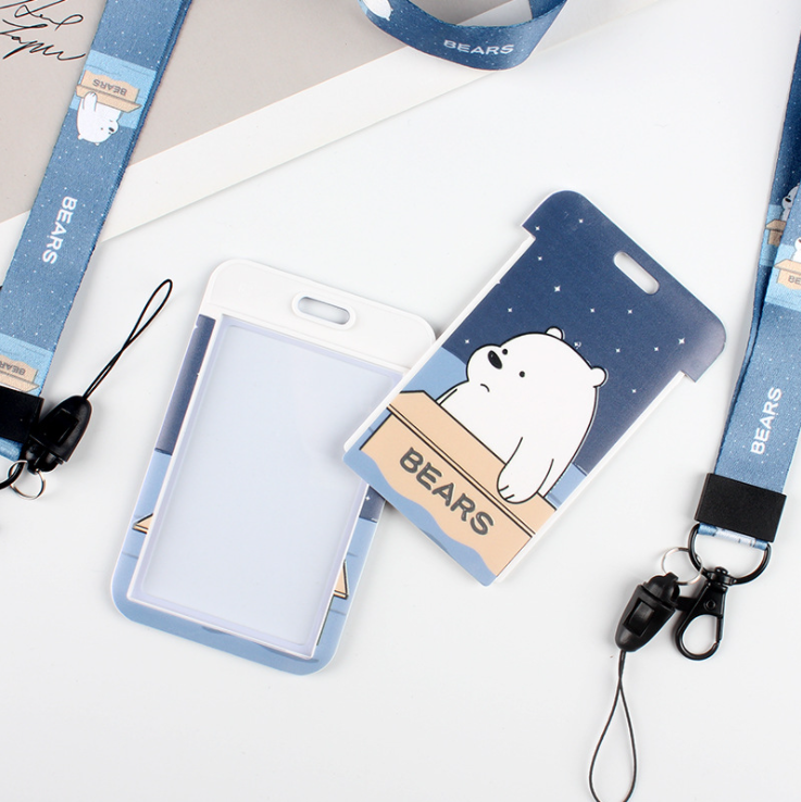 Strap student card (Style C) strap vertical card for school student office worker KUTE astray-combo Wire & Card-beyou