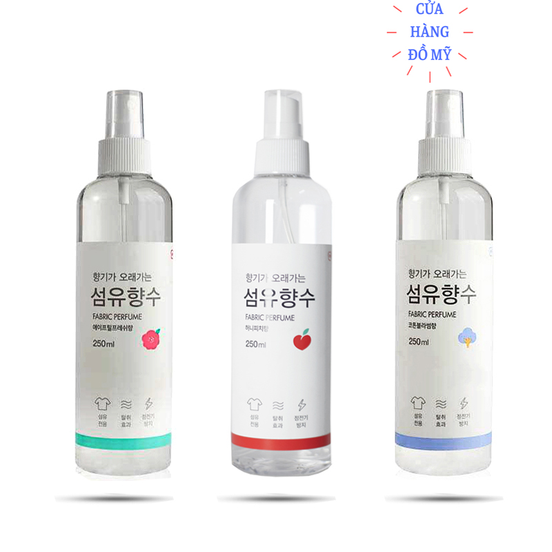 Xịt thơm khử mùi quần áo Fabric Perfume Hàn Quốc 250ml giữ quần áo luôn thơm mát shop Cửa Hàng Đồ Mỹ