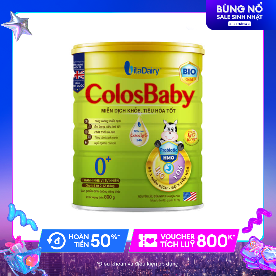 Sữa Colosbaby Bio 0+ 800gr (date 2026,Mã Qr đầy đủ)
