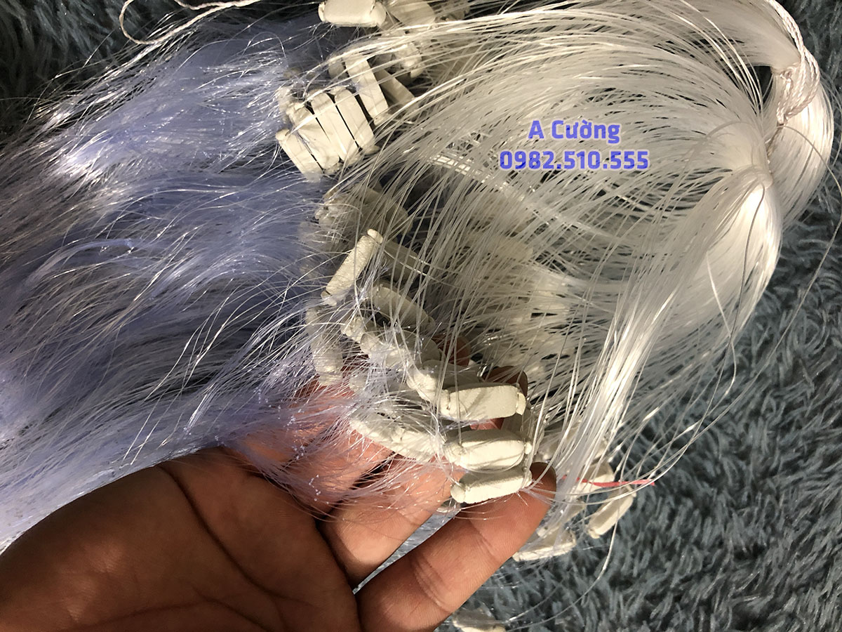 [100% Thái ] Lưới đánh cá Thái Lan ( 6cm đến 10cm ) - 3 màn - 1m2 - dài 80m