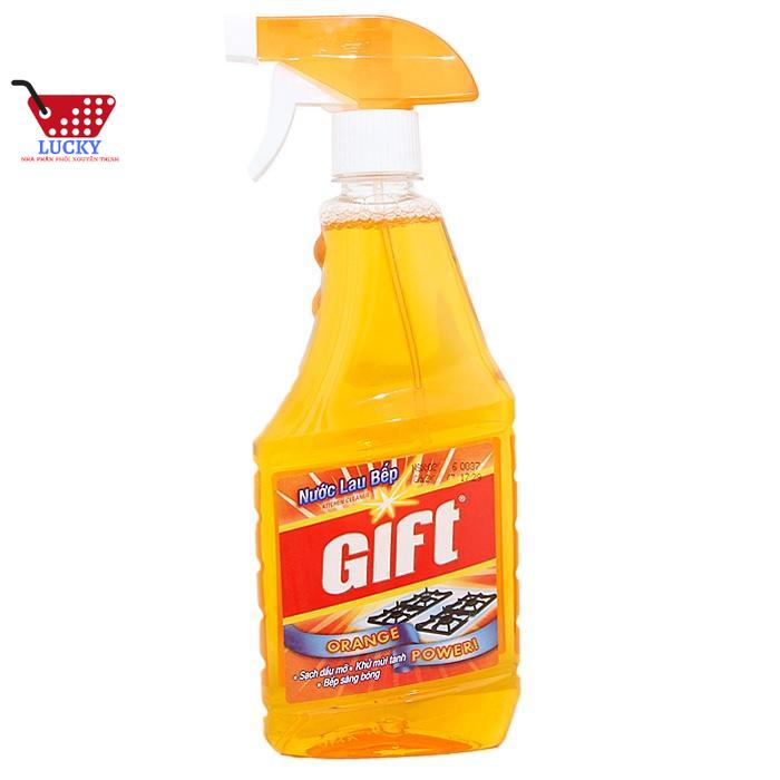 [HCM] Chai ước lau bếp Gift (520ml) Hương cam