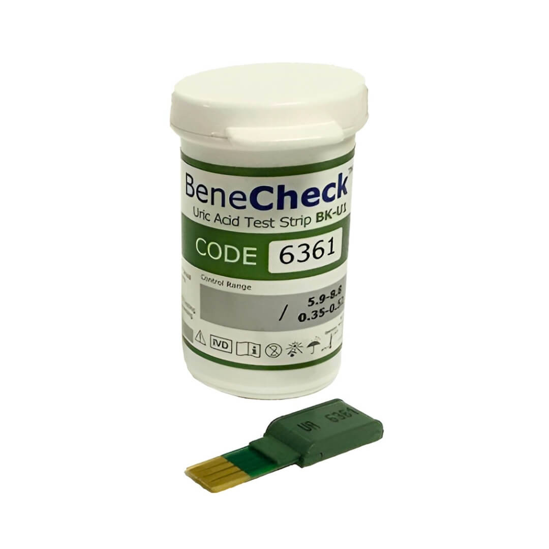 Que Thử Acid Uric (Gout) BeneCheck Plus Hộp 25 Que