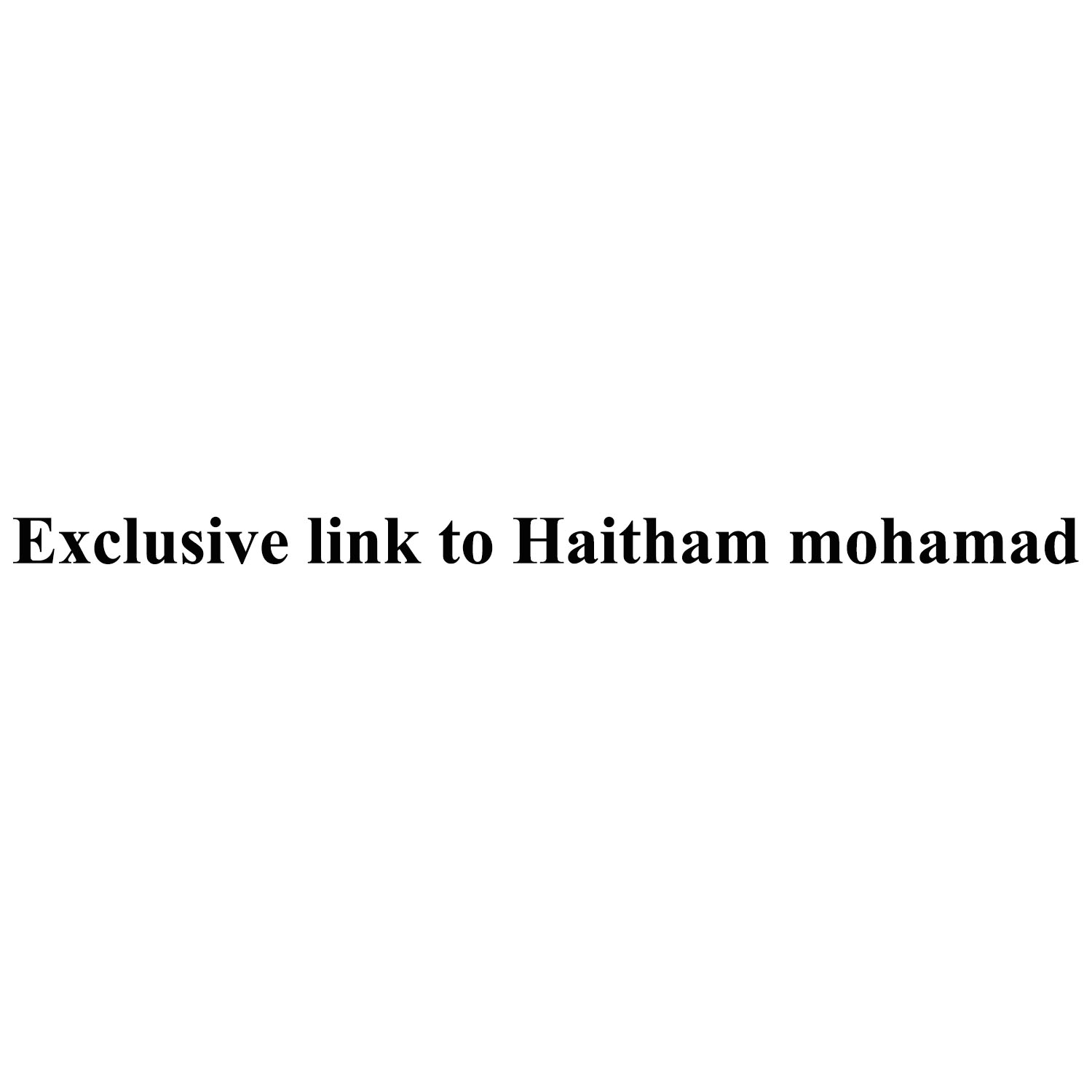 Liên kết độc quyền để haitham Mohamad
