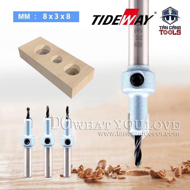 Mũi khoan mồi âm vít tideway 3 x 8 mm
