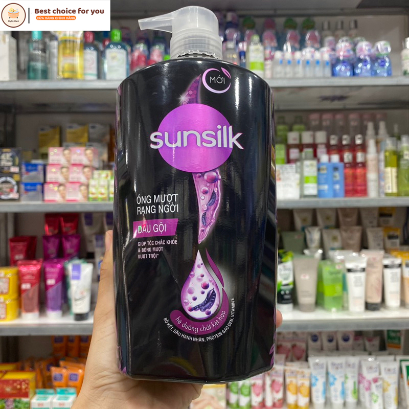 Dầu gội Sunsilk bồ kết óng mượt rạng ngời 900g