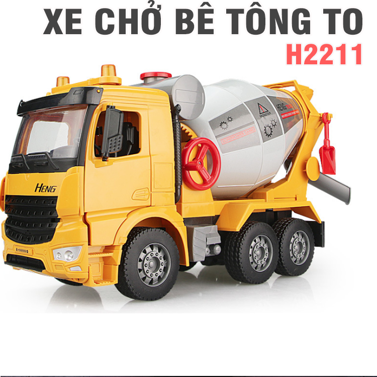 Mô hình xe đồ chơi xe trộn bê tông/ chở bê tông cỡ lớn đồ chơi cho trẻ em - Quà tặng sinh nhật