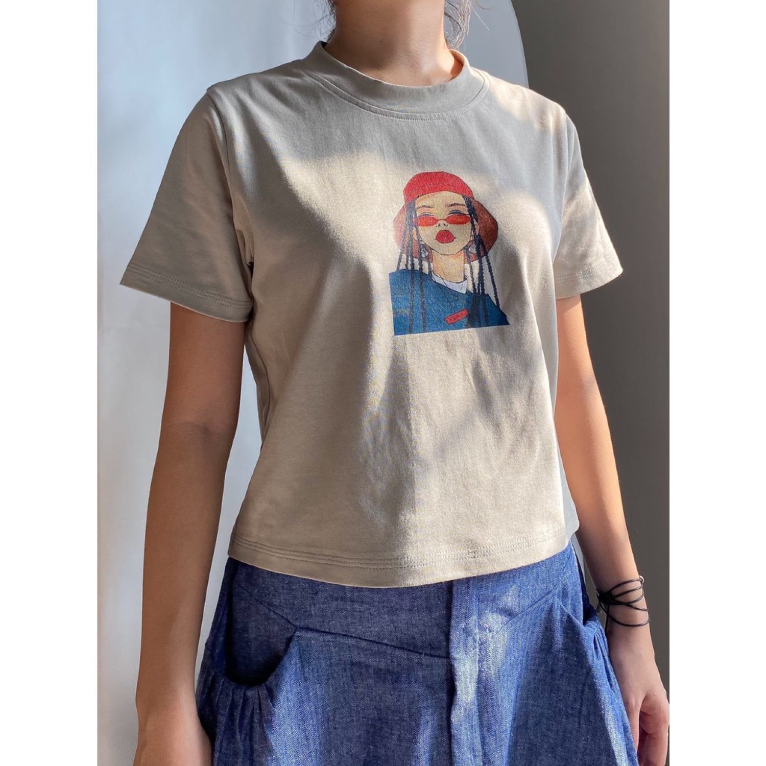 Aó thun nữ cotton dáng xuông