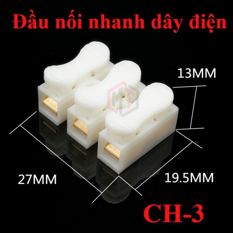 Đầu nối nhanh dây điện - cút nối dây điện ch-2 2p ch-3 3p