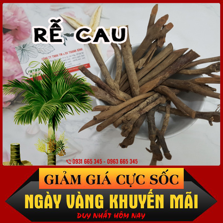 Rễ cau khô 500g hàng cty loại 1 - đông y thanh bình