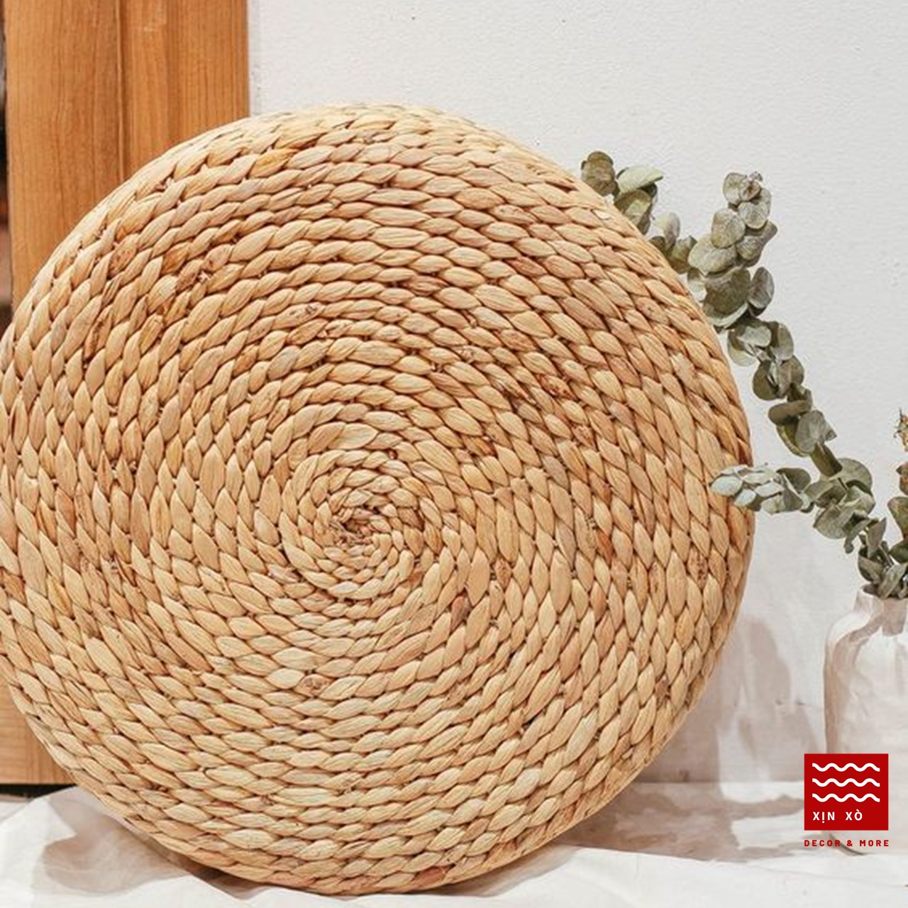 Đệm ngồi lục bình D40 x H10 cm/ Water hyacinth stool