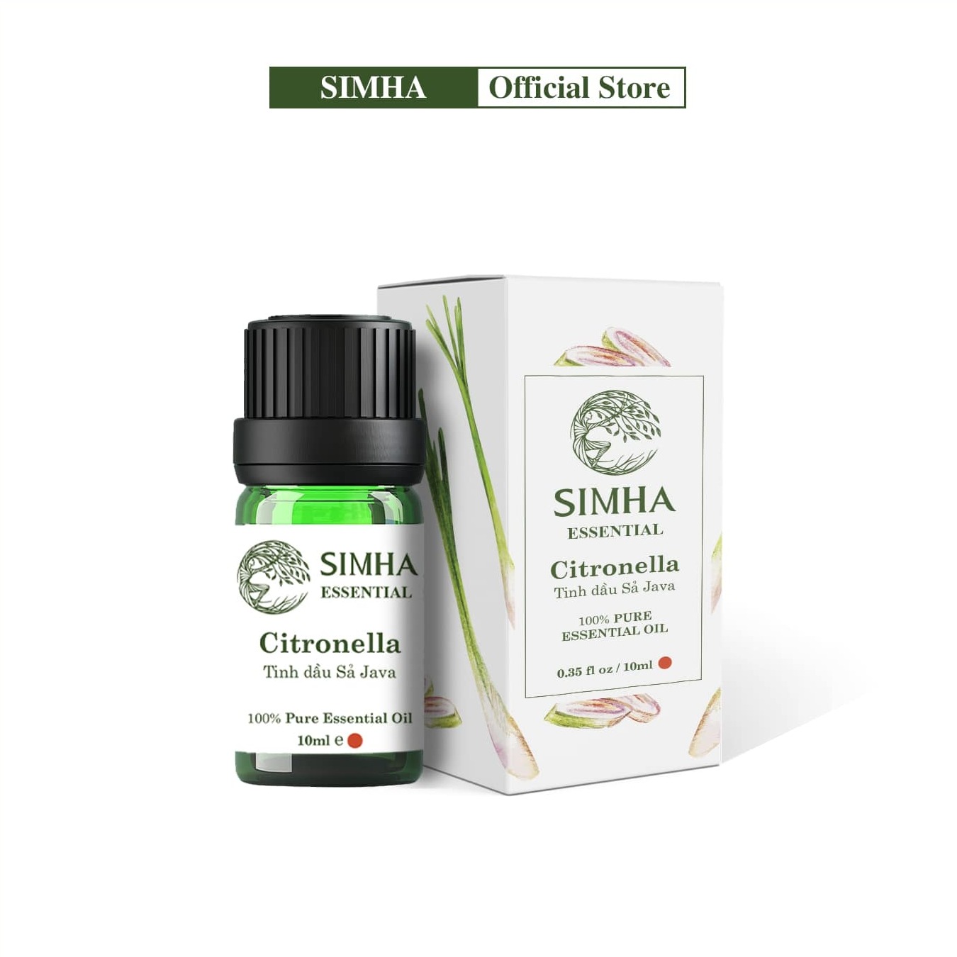 Tinh dầu Sả Java SIMHA khử mùi, chống côn trùng loại 10ml