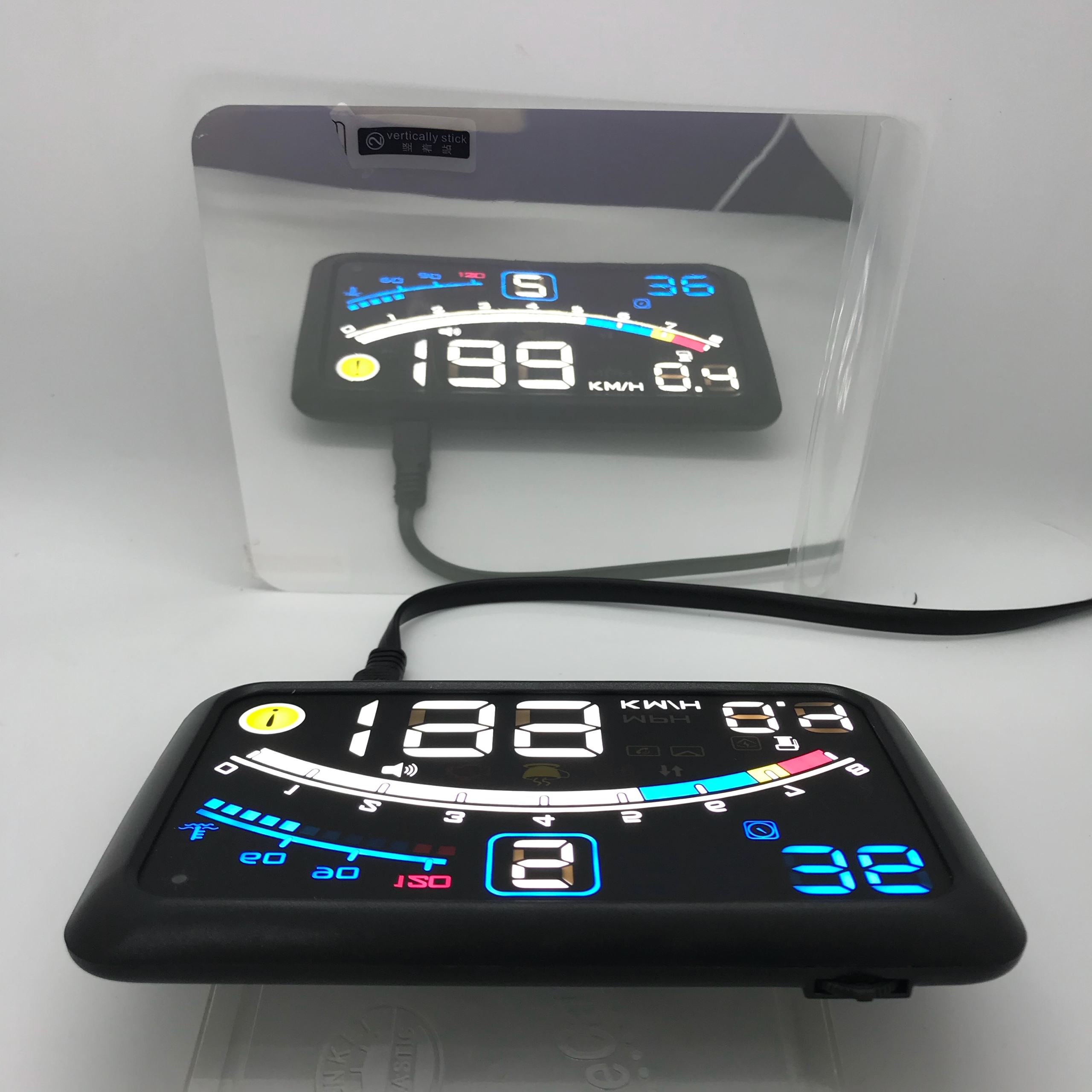 HUD A8S Hiển thị tốc độ lên kính lái