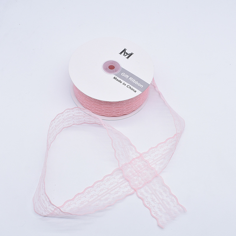 ( Cuộn 45m) ruy băng ren lưới dệt viền hàn bản rộng 3cm cuộn dài 45m