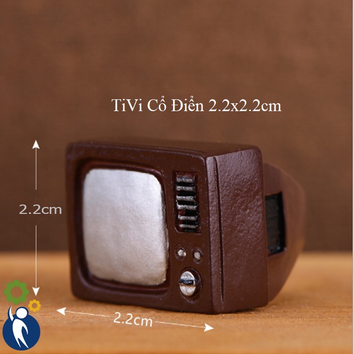 TiVi Cổ Điển 2.2x2.2cm, Mô hình mini trang trí