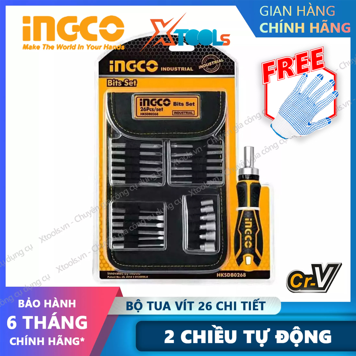 Set screwdrivers 2 way 26 advanced multi-purpose ingco HKSDB0268 collapsible 2 way auto male magnet, screwdriver set automatic