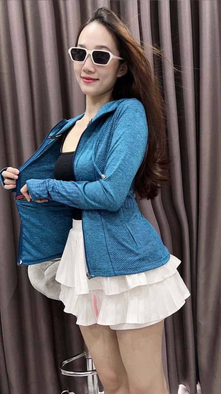 Áo khoác thể thao nữ ôm body khoác thun lạnh cao cấp