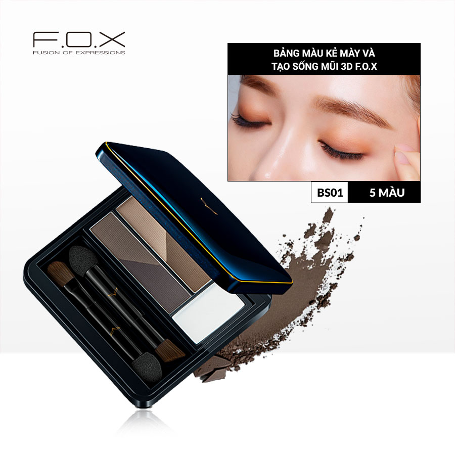 Bột Kẻ Mày Và Sóng Mũi FOX Brow Shadow Compact 6.5g