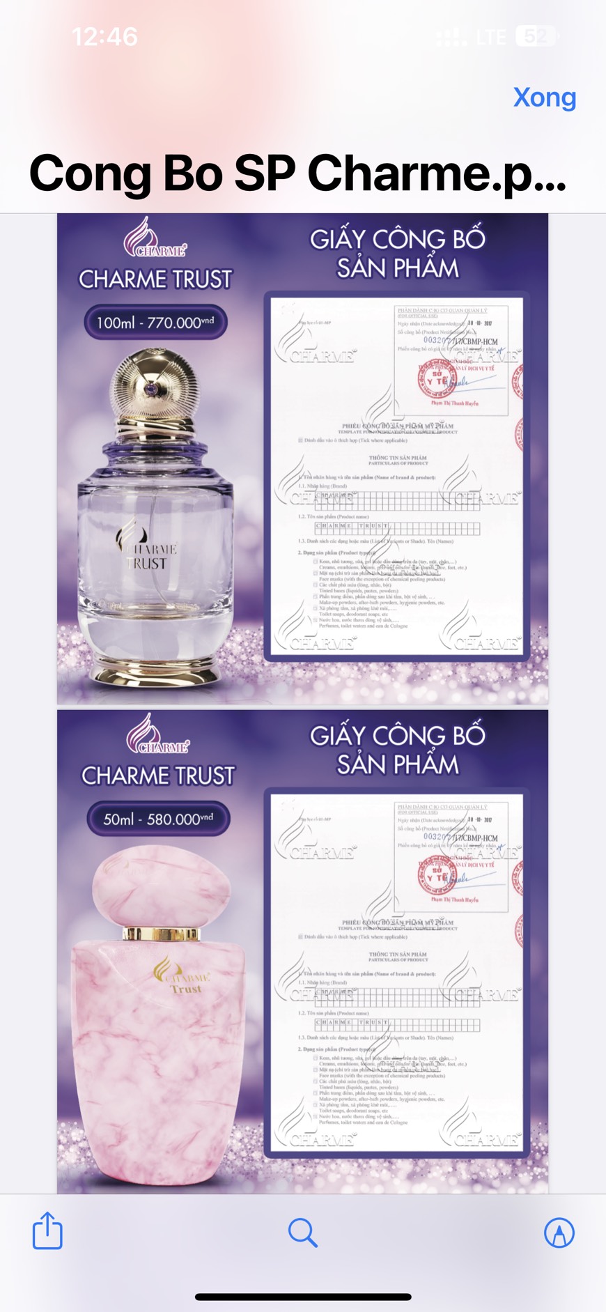 Bọc đựng nước hoa c.h.a.m.e ( 10cái)