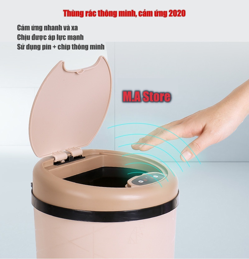 Thùng rác thông minh cảm ứng mẩu mới 2020