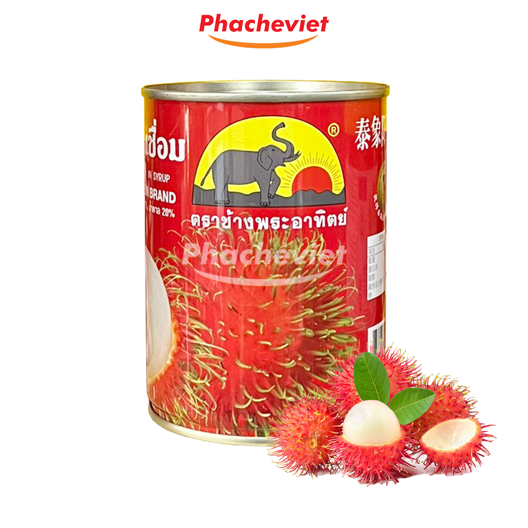 Chôm Chôm Thái Lan Con Voi hộp 565g (Lon Giấy)