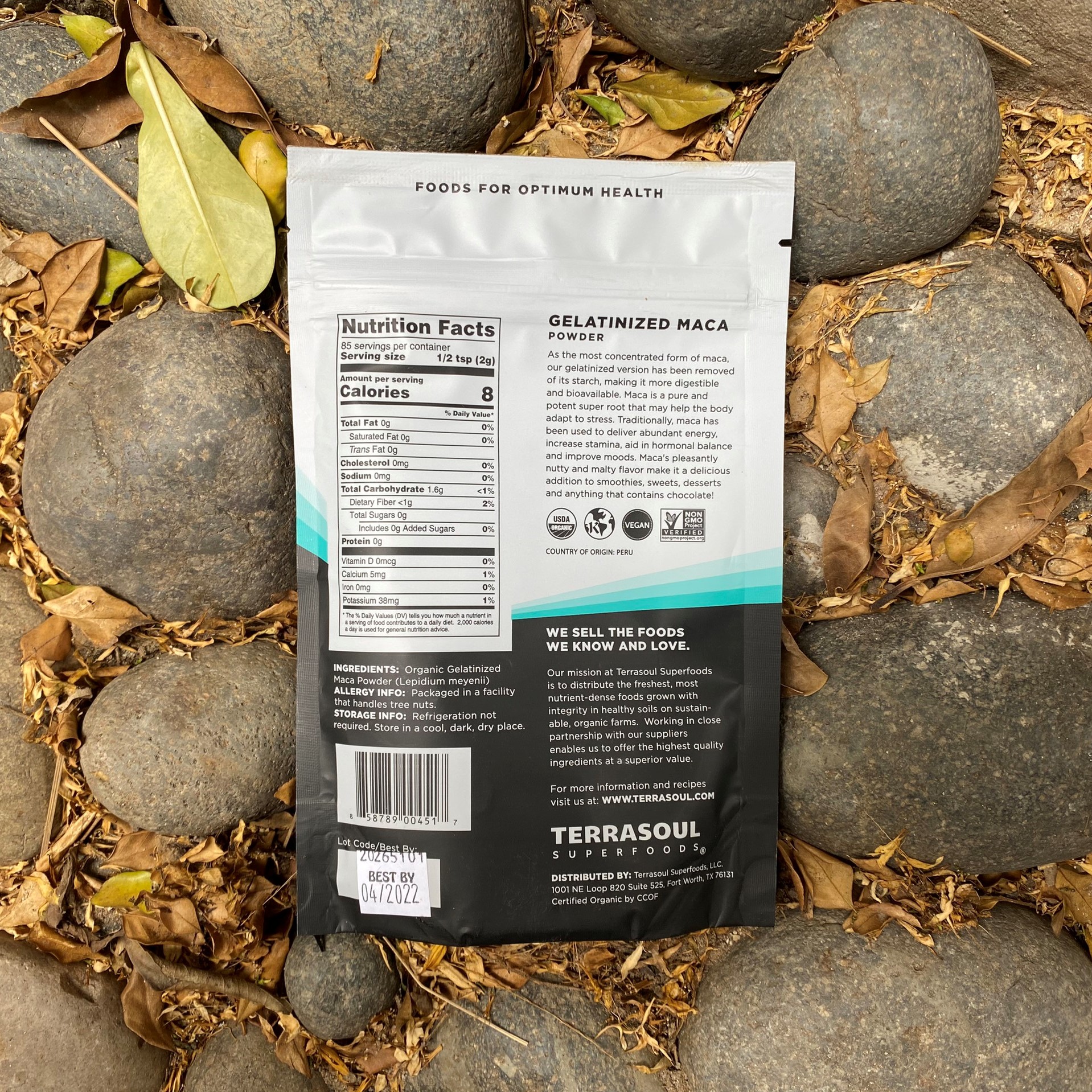 Bột nhân sâm Maca Peru hữu cơ Terrasoul 170g