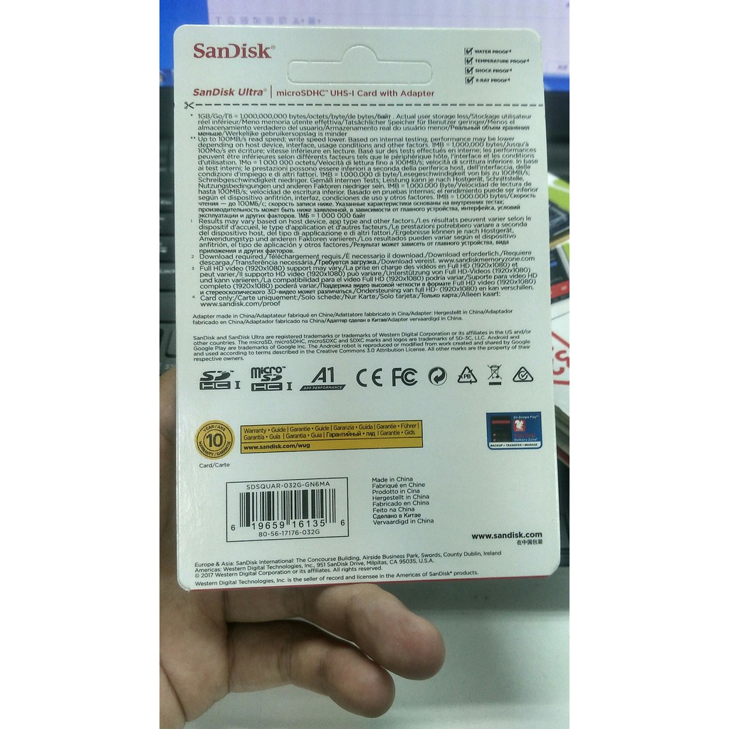 Thẻ nhớ SANDISK Micro SD 64G Class10 BH 5 năm 1 đổi 1