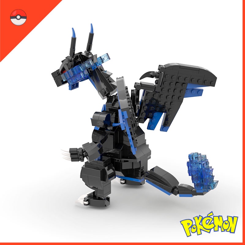 bộ lắp ráp mô hình pokemon mega charizard x