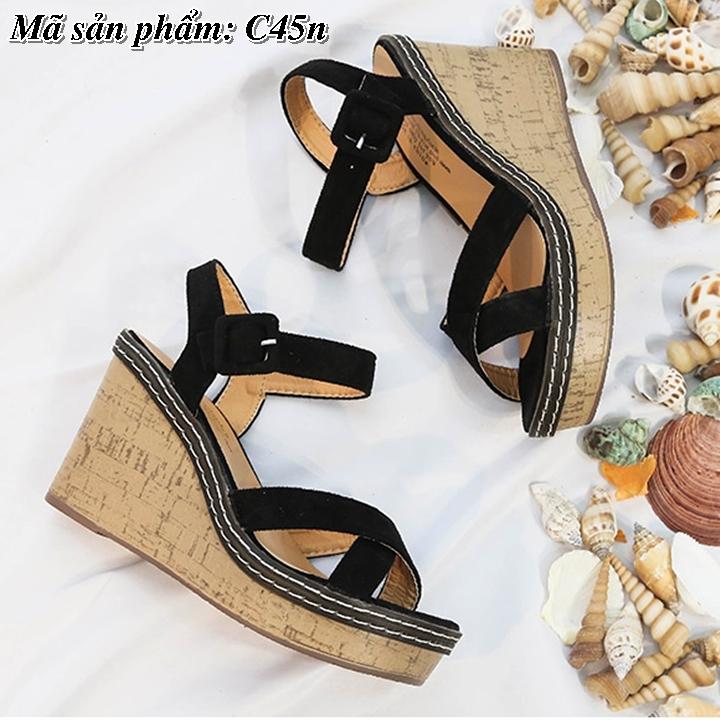 Giày xăng đan nữ đế xuồng quai chéo C45n