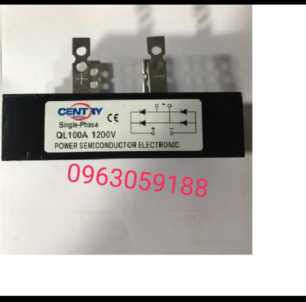 Cầu diode chỉnh lưu 100a-1200v 4 chân sắt