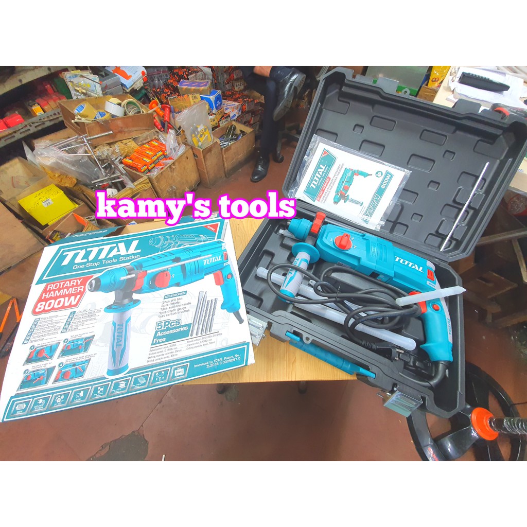 Máy khoan búa đục 3 chức năng Total TH308268
