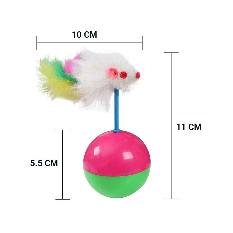 [Hoàn Tiền 10%] Đồ Chơi Bóng Chuột lật đật Cho Mèo