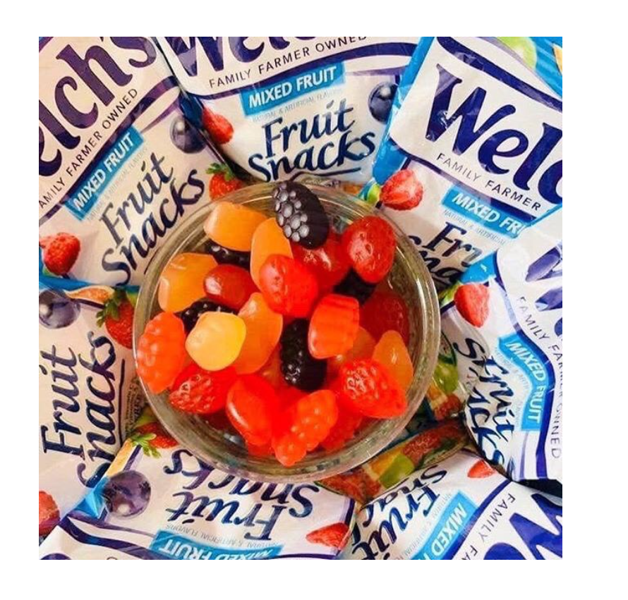 Thùng 2KG - 90 bịch kẹo dẻo trái cây Welch’s Mixed Fruit