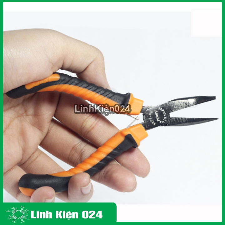 Kìm mỏ nhọn cong Asaki AK-8366