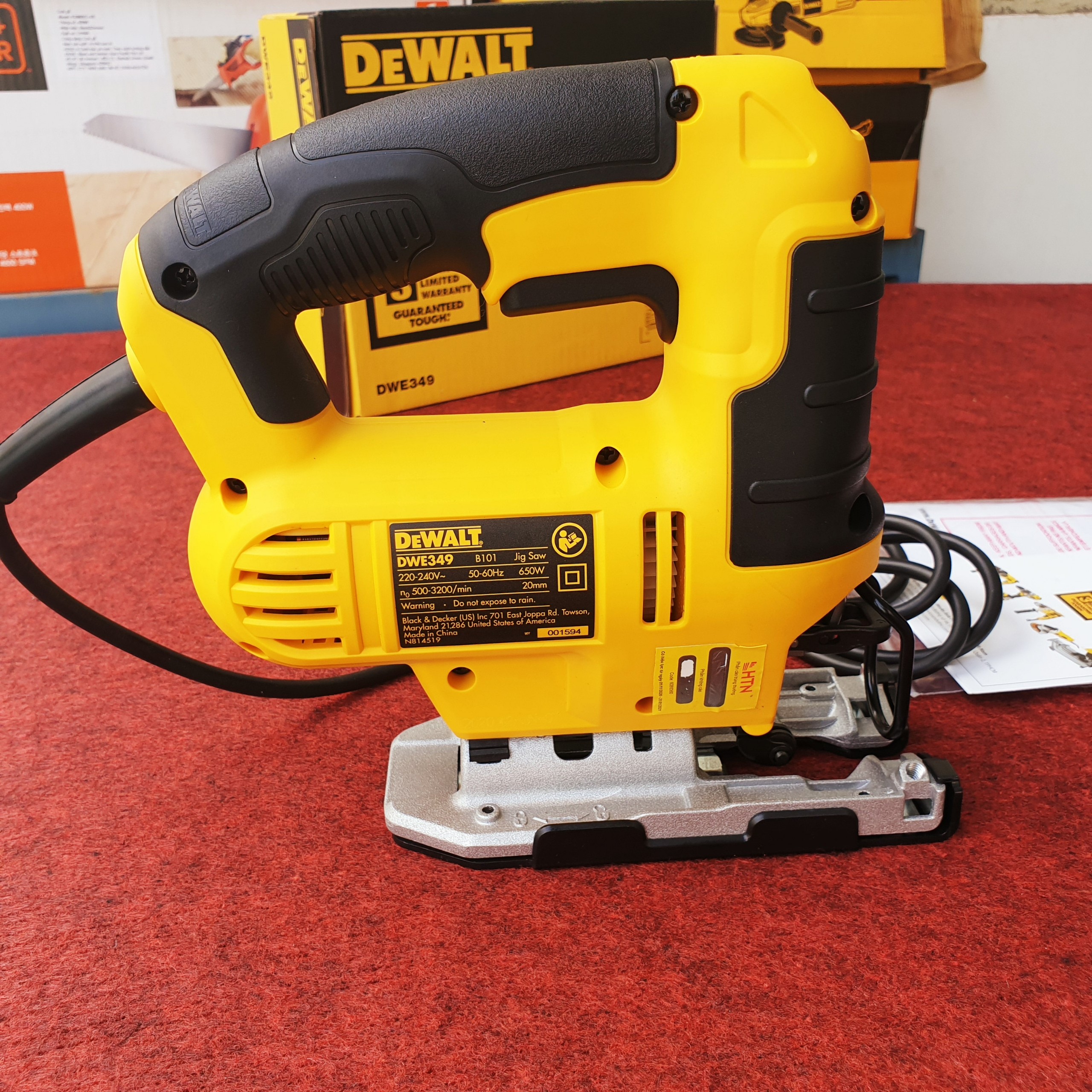 [HCM]Máy cưa lọng cầm tay 650W DEWALT DWE349 (Nâng cấp từ DW349R)
