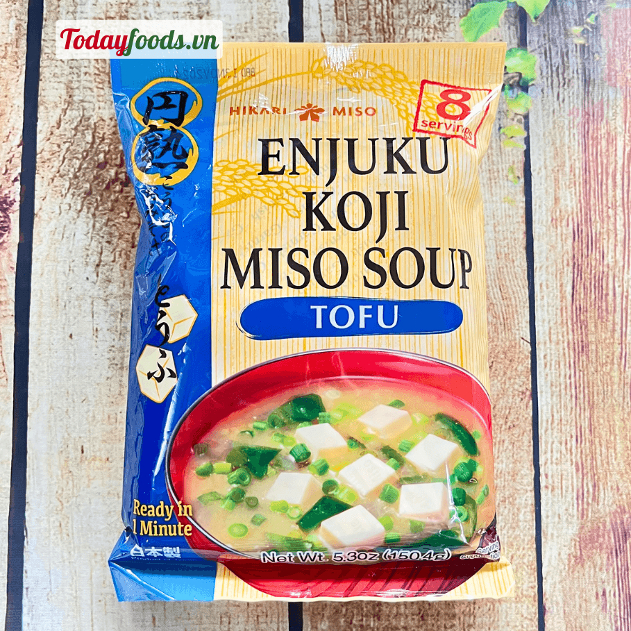 Súp Miso ăn liền Rong biển & Đậu hủ Hikari Miso Enjuku Nhật Bản