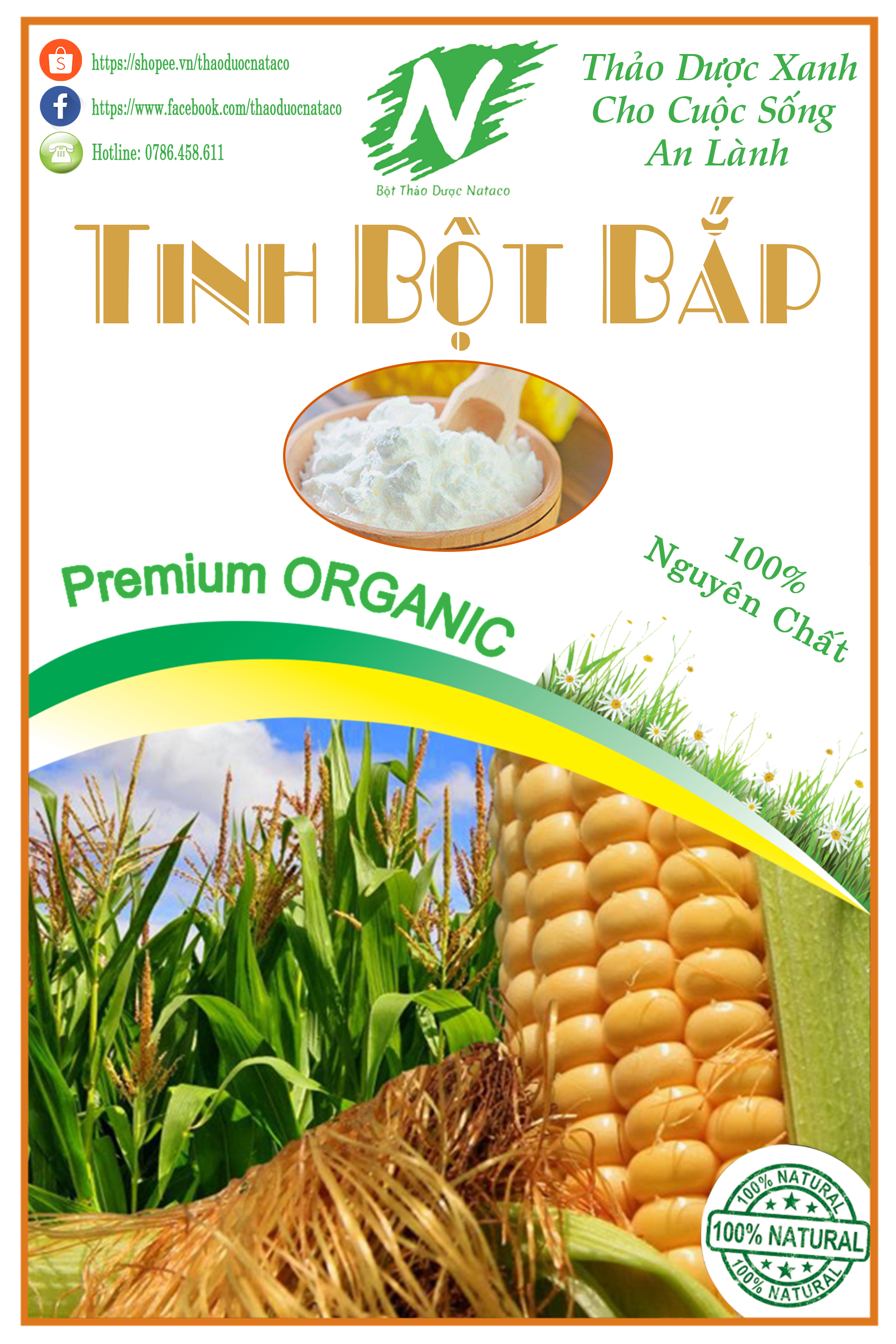 [HCM]Tinh Bột Bắp Nguyên Chất 100g