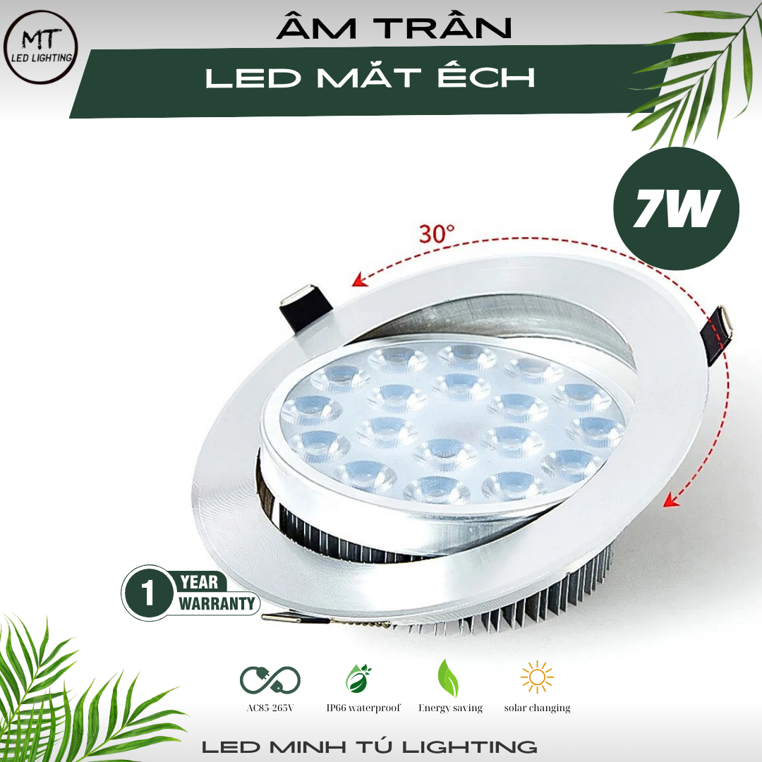 [HCM]Đèn led âm trần 3w mắt ếch PHI 65mm