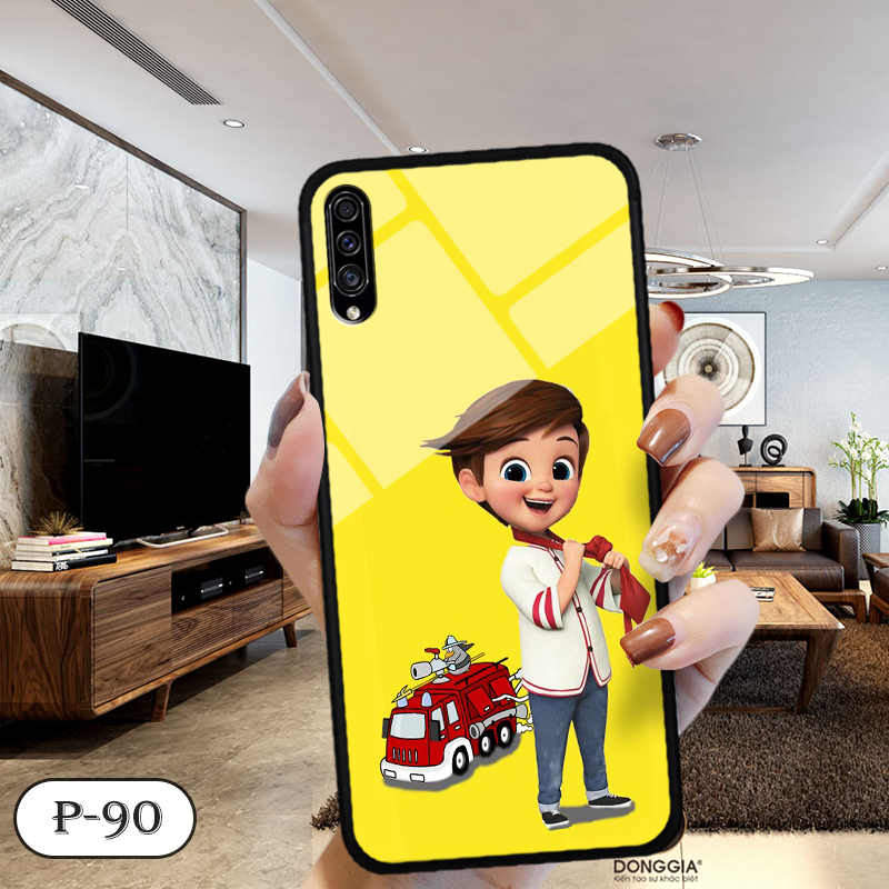 Ốp lưng kính 3D cute Samsung A50