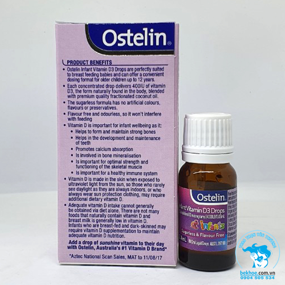 Ostelin D3 - Vitamin D3 Ostelin Liquid 20ml Úc