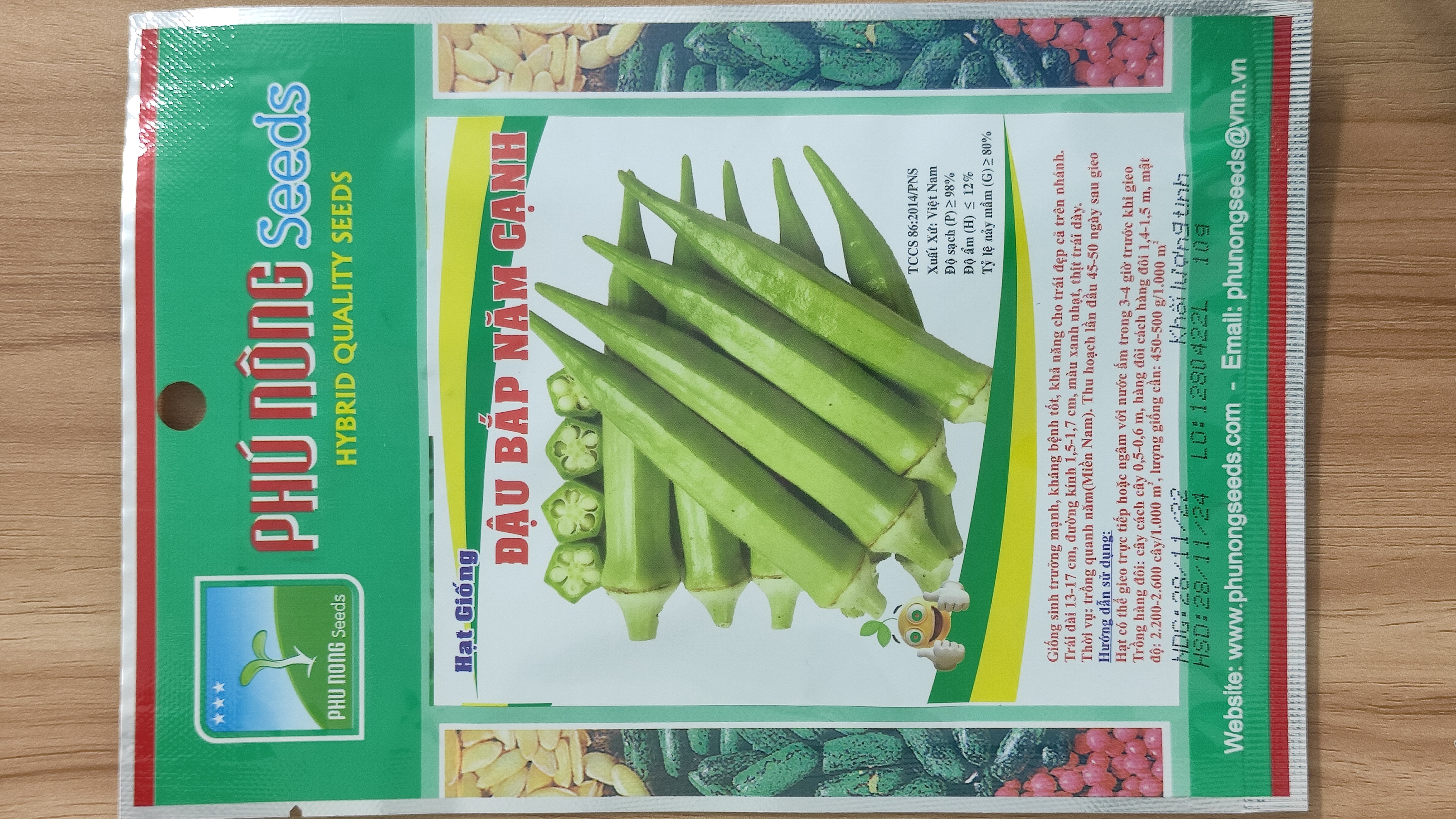Đậu bắp năm cạnh Phú Nông 10g