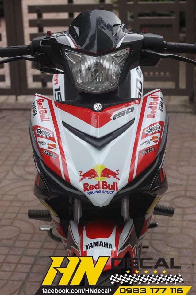 Tem trùm exciter 150 đỏ trắng redbull