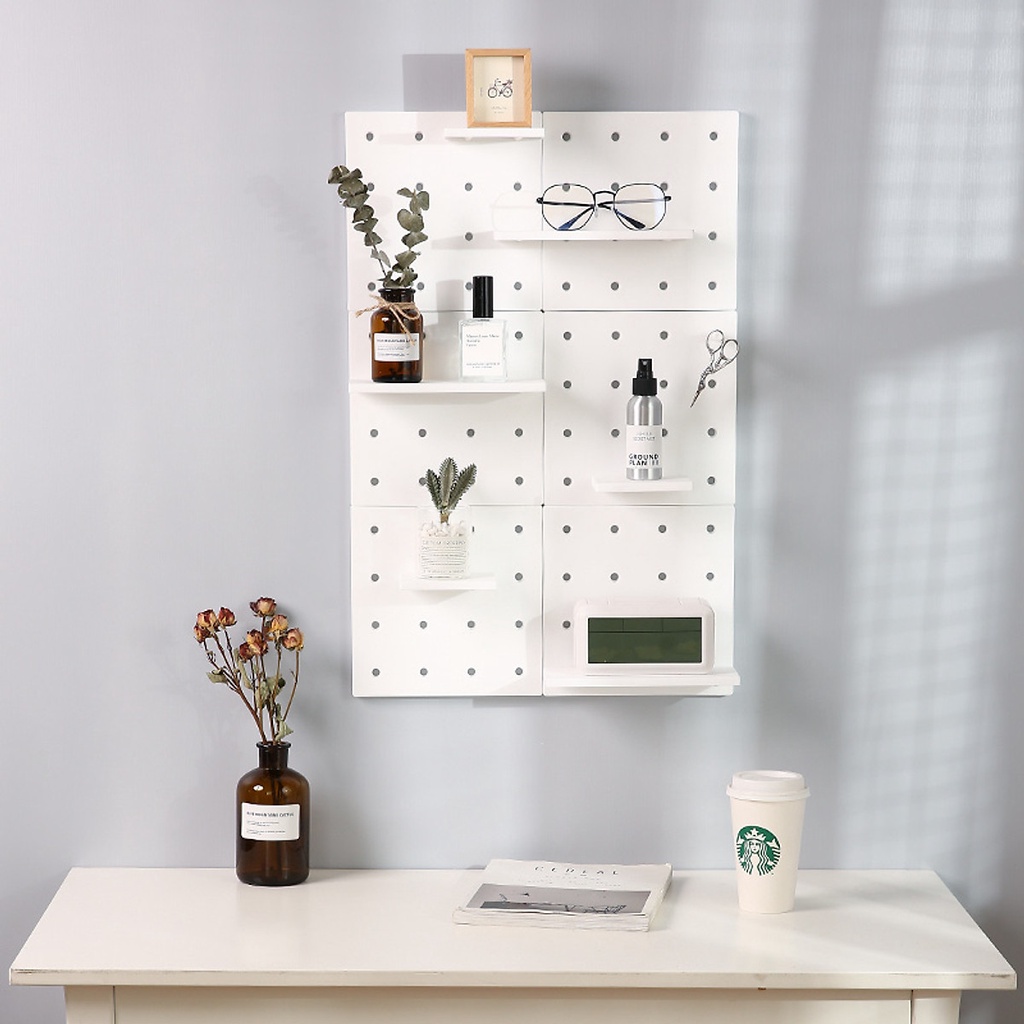 Kệ gỗ Pegboard treo tường thông minh TWS01