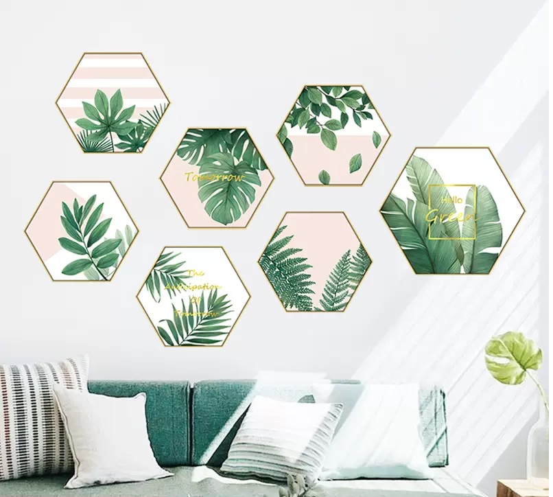 Tranh decal dán tường trang trí phòng khách