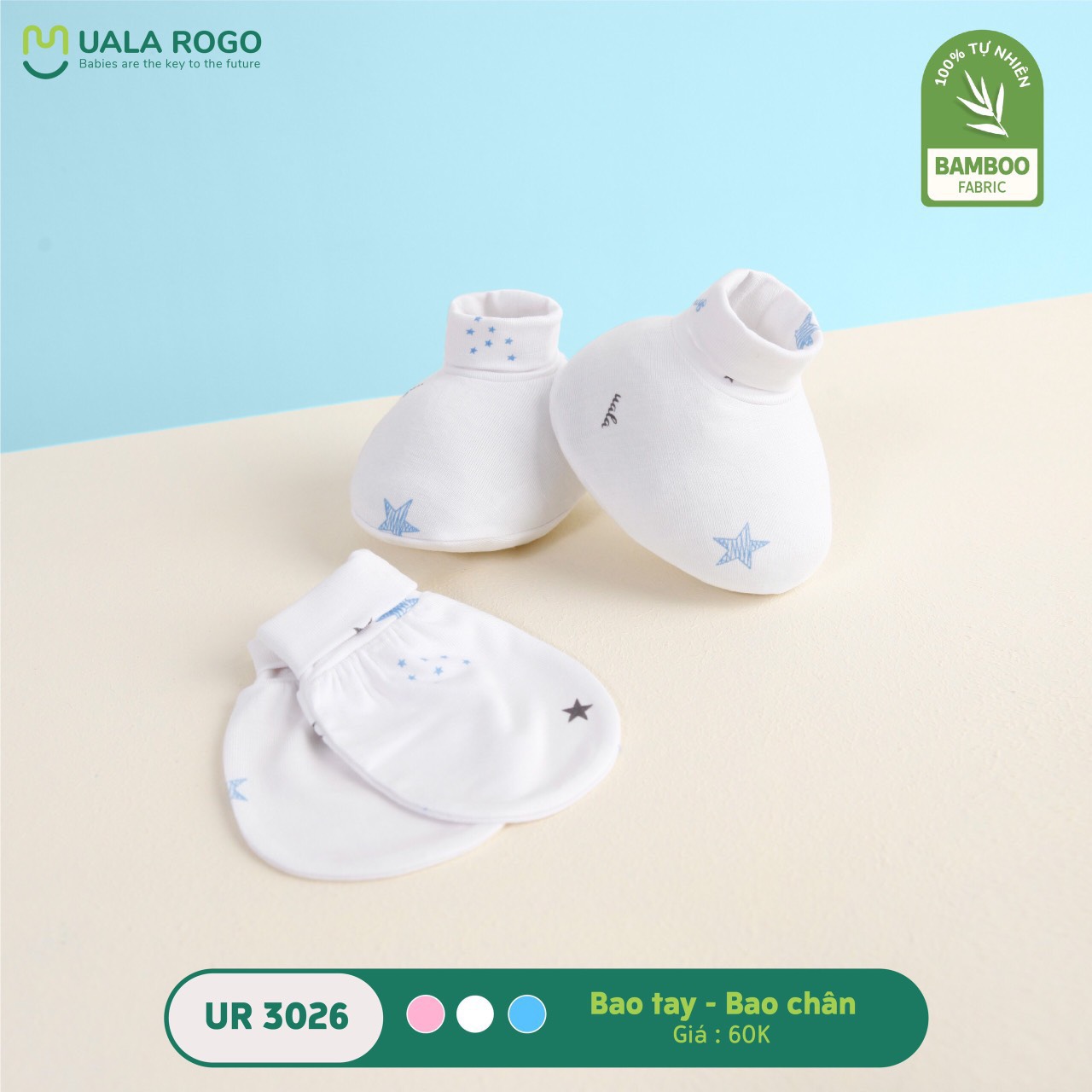 Set bao tay bao chân, mũ , yếm Uala Rogo