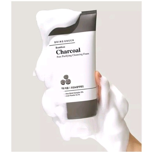 Sữa rửa mặt than tre bring green bamboo charcoal pore purifying cleansing foam 300ml