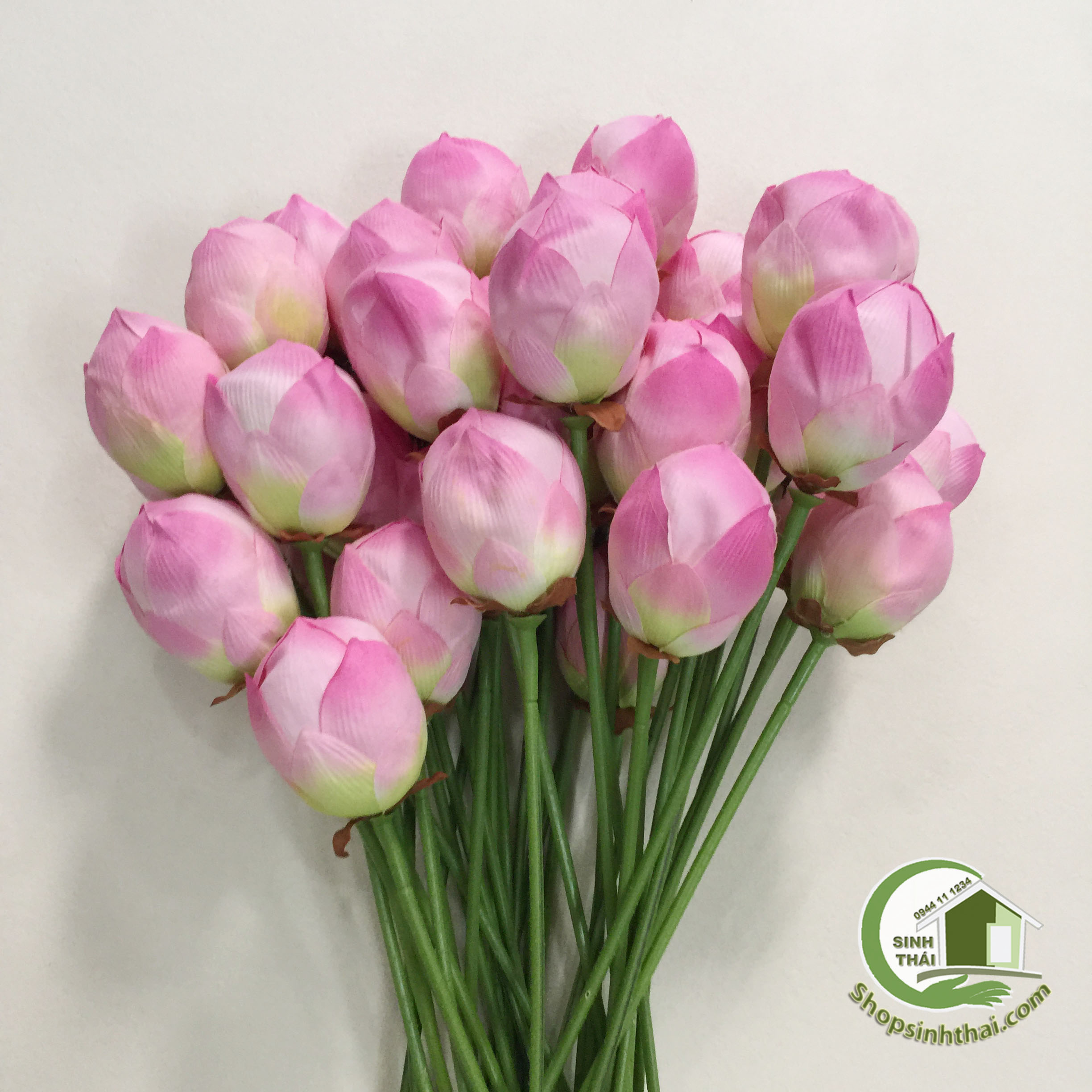 [HCM]Cành bông hoa sen giả - sen vải lụa Thái Lan cao cấp - chọn bông