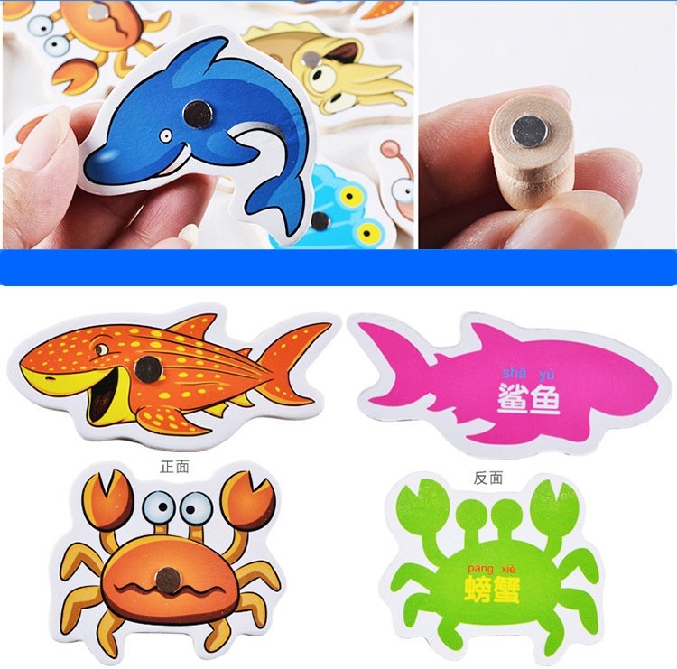 🐠🐠Đồ Chơi Câu Cá Nam Châm 3D Bằng Gỗ An Toàn Cho Bé