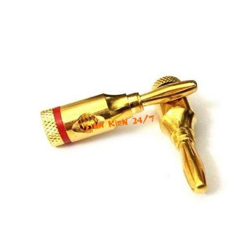JACK BẮP CHUỐI ĐỰC MẠ VÀNG 4MM (1 CẶP)