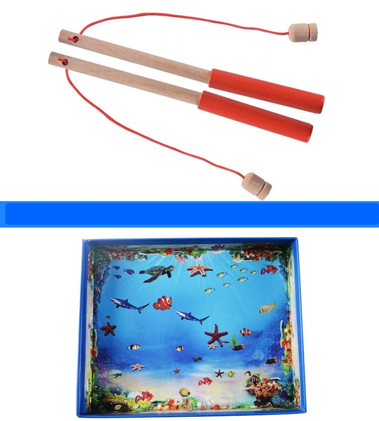 🐠🐠Đồ Chơi Câu Cá Nam Châm 3D Bằng Gỗ An Toàn Cho Bé